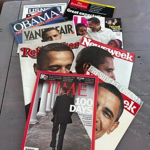9 mixed Obama magazines from 2008